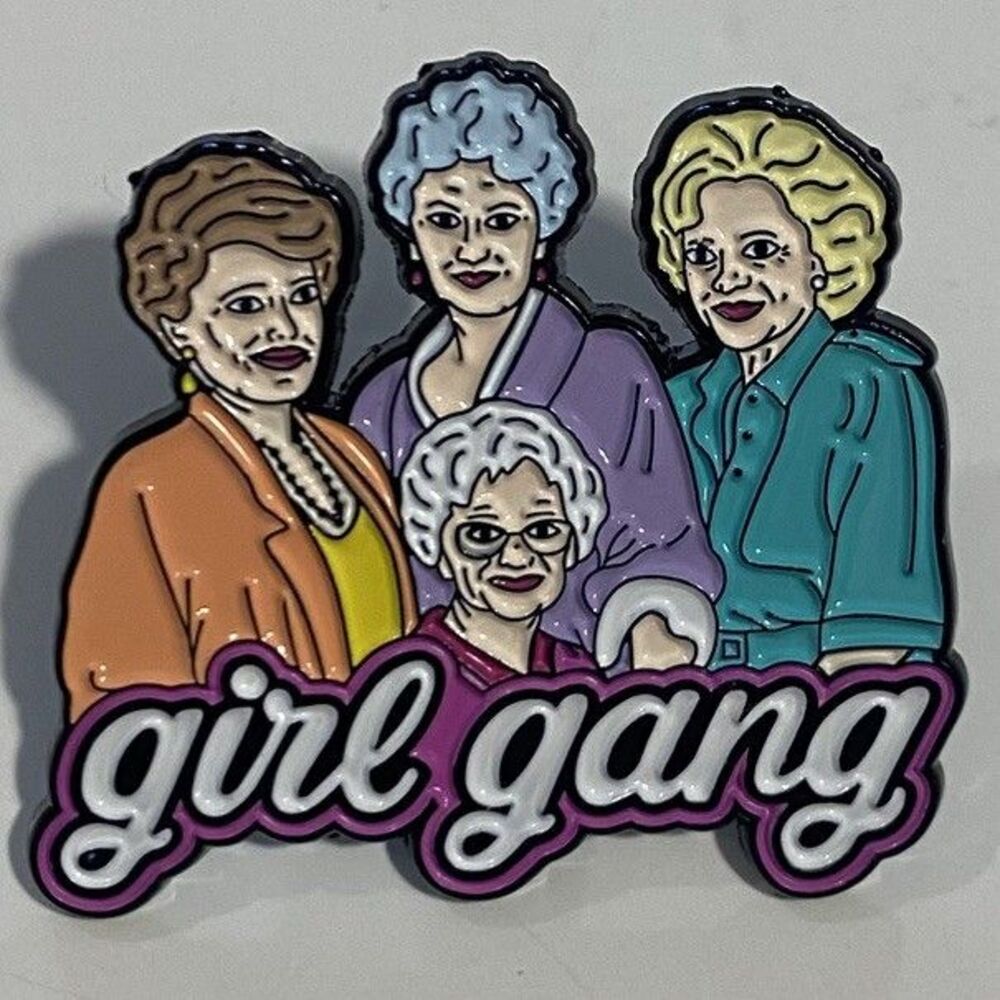 The Golden Girls Enamel Pin Girl Gang Badge Brooch Lapel TV Show Classic Gift